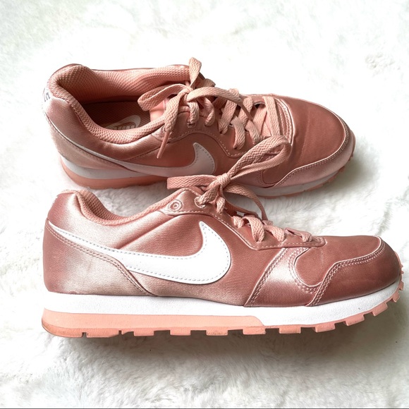 Nike Shoes - Nike MD Runner Satin Pink Sneakers Shoes Size 6